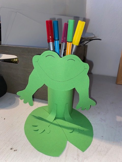 Frosch Plätzchen mit Rentiergesicht